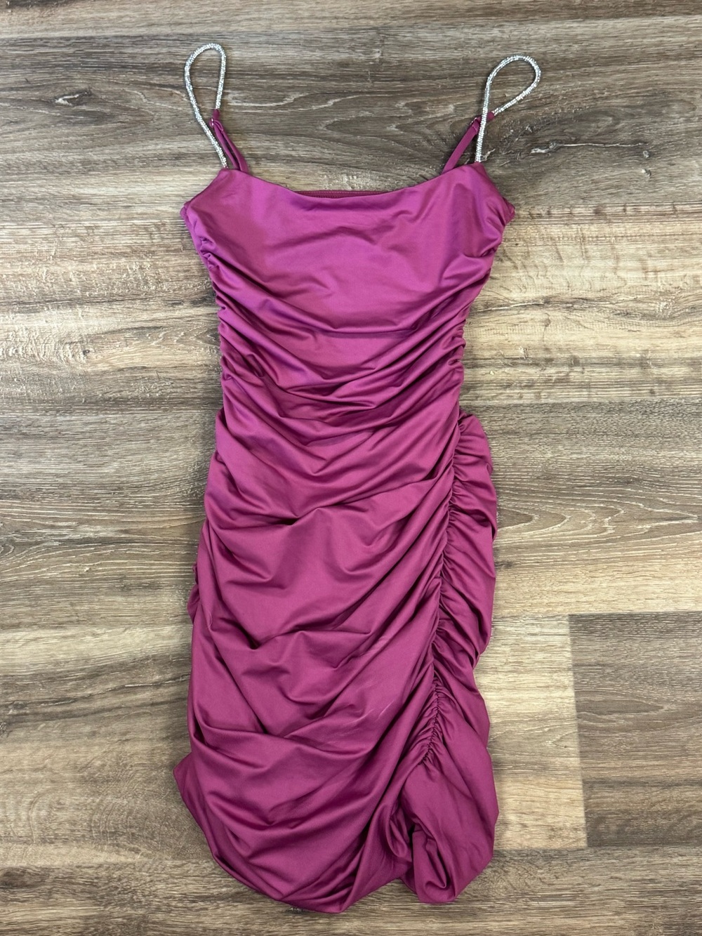 Lucy In The Sky Rhinestone Bodycon Dress in Mauve Women’s Medium - Picture 3 of 7